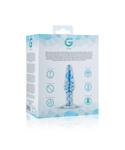 Скляна анальна пробка з внутрішньою спіраллю Gildo Glass Buttplug No. 23