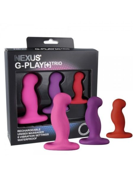 Набір вібромасажерів простати Nexus G-Play Trio Plus, макс діаметр 2,3-3,0-3,5 см, для новачків