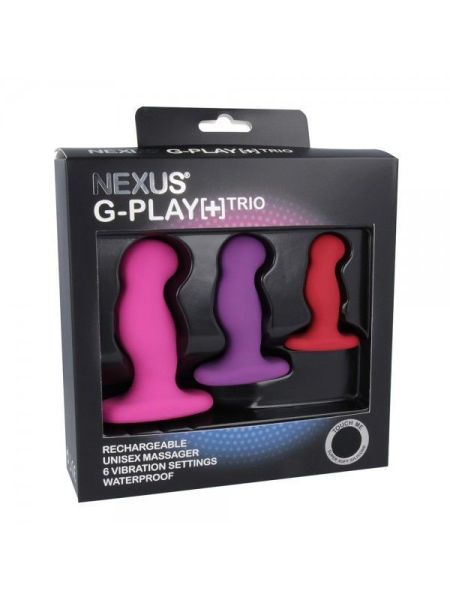 Набір вібромасажерів простати Nexus G-Play Trio Plus, макс діаметр 2,3-3,0-3,5 см, для новачків