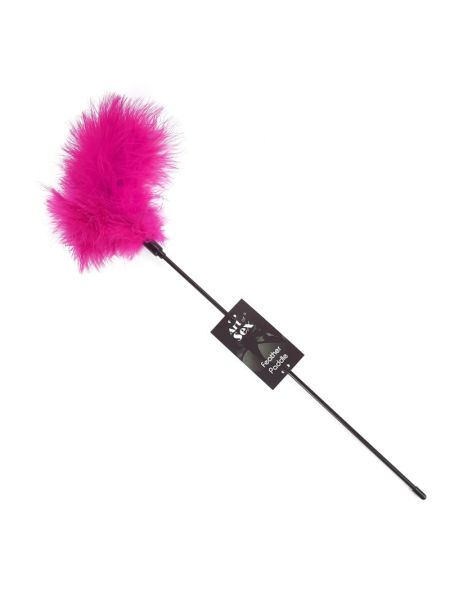 Лоскітка з пером індика Art of Sex – Feather Paddle, темно-рожева