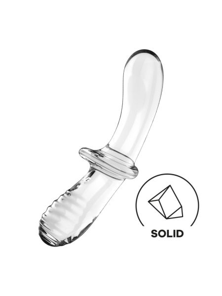 Двосторонній скляний дилдо Satisfyer Double Crystal Transparent, боросилікатне скло, унісекс