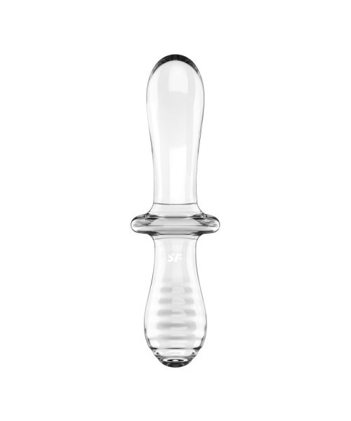 Двосторонній скляний дилдо Satisfyer Double Crystal Transparent, боросилікатне скло, унісекс