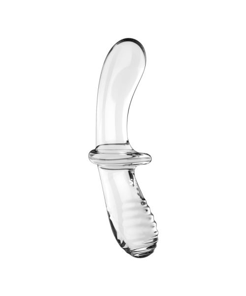 Двосторонній скляний дилдо Satisfyer Double Crystal Transparent, боросилікатне скло, унісекс