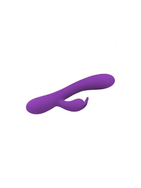 Вібратор-кролик Wooomy Gili-Gili Vibrator with Heat Purple, відросток з вушками, підігрів до 40°С