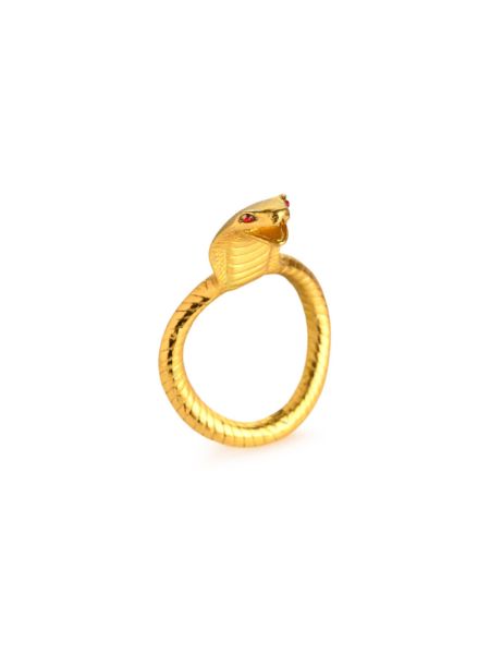 Ерекційне кільце з головою кобри Master Series: Cobra King Golden Cock Ring