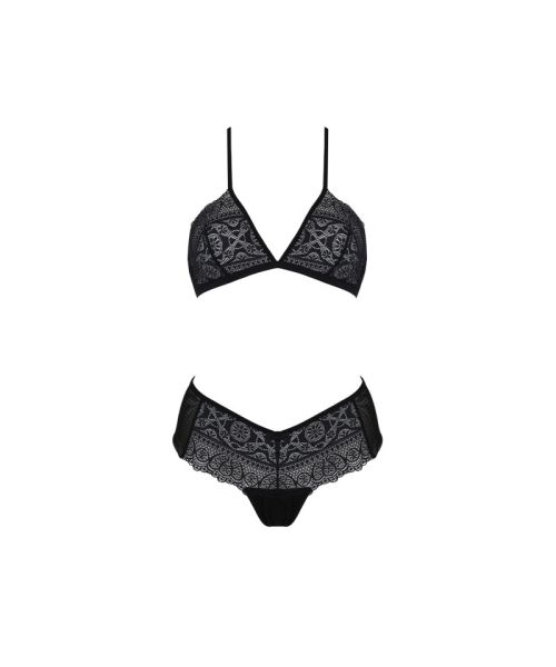 Комплект Passion KERRIA BIKINI black, S/M, бралет і трусики-бікіні