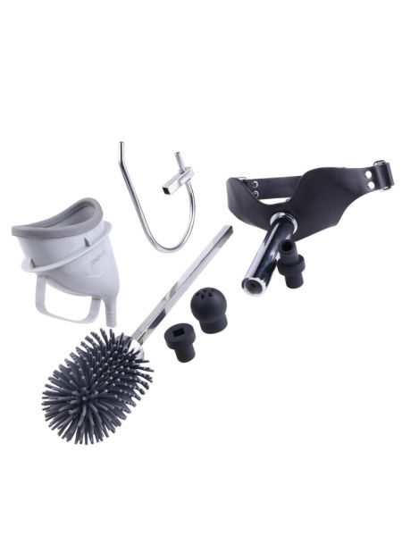 Набір для домінування LOCKINK SEVANDA Objectification Bathroom Set, маска та 4 насадки