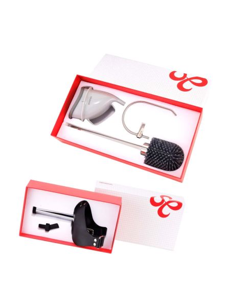 Набір для домінування LOCKINK SEVANDA Objectification Bathroom Set, маска та 4 насадки