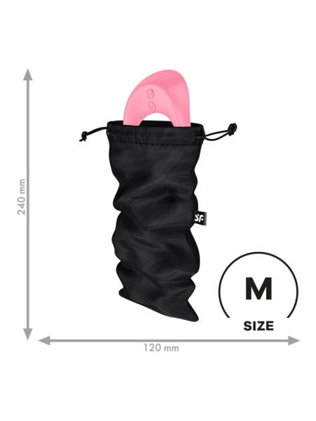 Мішок для секс-іграшок Satisfyer Treasure Bag M, чорний, на шнурку