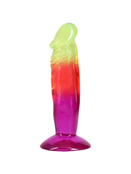 Дилдо Doc Johnson Crystal Jellies - 6.5 Inch Classic Dong - Rainbow