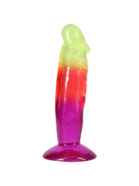 Дилдо Doc Johnson Crystal Jellies - 6.5 Inch Classic Dong - Rainbow