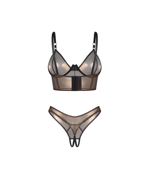 Комплект Obsessive Soranna top & crotchless thong S/M