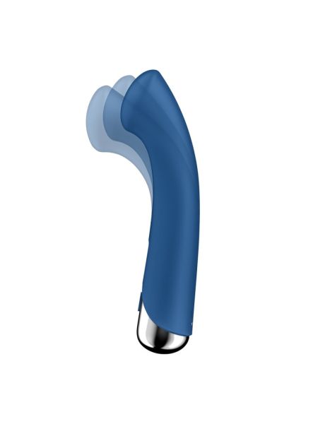 Вібратор з ротацією Satisfyer Spinning G-Spot 1 Blue, плоский майданчик для стимуляції точки G