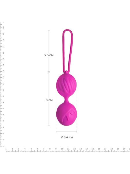 Вагінальні кульки Adrien Lastic Geisha Lastic Balls Mini Magenta (S), діаметр 3,4 см, вага 85 г