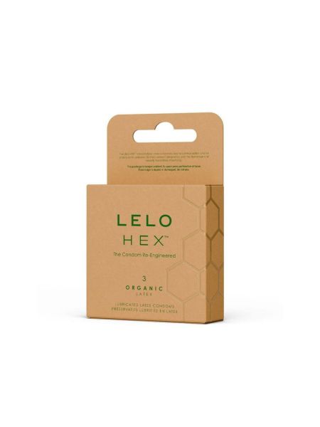 Презервативи LELO HEX Condoms Organic 3 Pack, тонкі та суперміцні