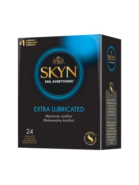 Безлатексні преміум-презервативи SKYN Extra Lubricated 24 шт, на 40 % більше змазки
