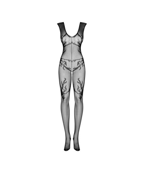 Бодістокінг Obsessive Bodystocking F241, S/M/L, сітка по всьому тілу, відкриті руки, відкрита спина