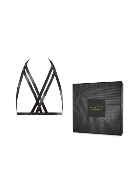 Портупея Bijoux Indiscrets MAZE — Halter Bra Harness Black