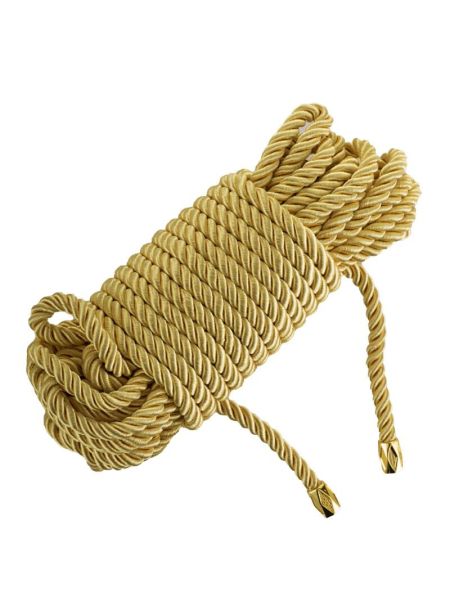 Мотузка для шибарі LOCKINK SEVANDA Shibari Pratice Rope, золотиста, 8 м, нейлон+бавовна
