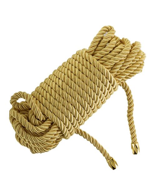 Мотузка для шибарі LOCKINK SEVANDA Shibari Pratice Rope, золотиста, 8 м, нейлон+бавовна