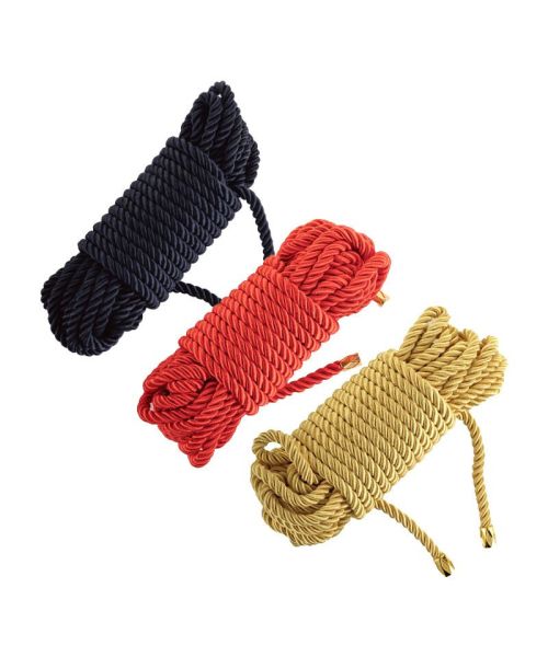 Мотузка для шибарі LOCKINK SEVANDA Shibari Pratice Rope, золотиста, 8 м, нейлон+бавовна