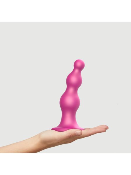 Насадка для страпона Strap-On-Me Dildo Plug Beads Framboise Metallic L