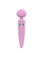 Вібромасажер 2в1 PILLOW TALK - Sultry Pink, класичний масажер і вібратор з ротацією, підігрів