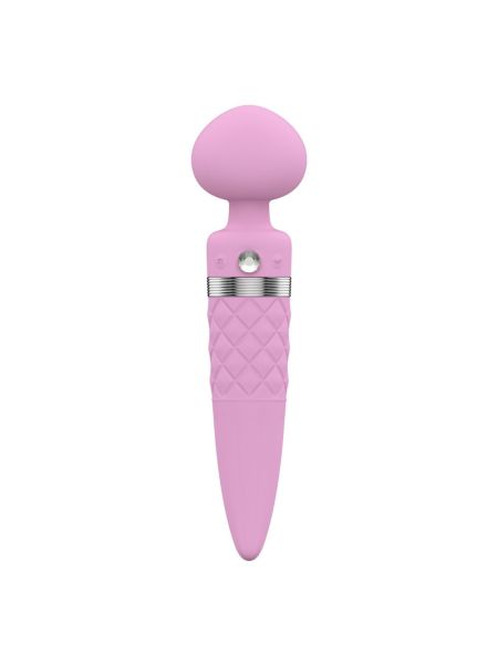 Вібромасажер 2в1 PILLOW TALK - Sultry Pink, класичний масажер і вібратор з ротацією, підігрів
