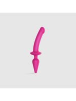 Анальна пробка з дилдо 2в1 Strap-On-Me SWITCH PLUG-IN DILDO Fuchsia L, діаметр 4,5/3,4 см
