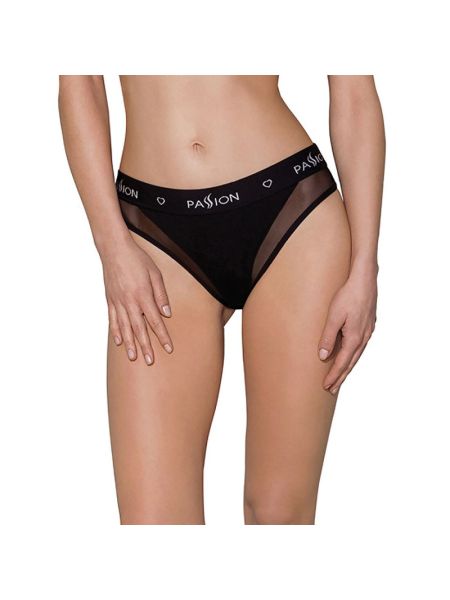 Трусики з прозорою вставкою Passion PS002 PANTIES XL, black