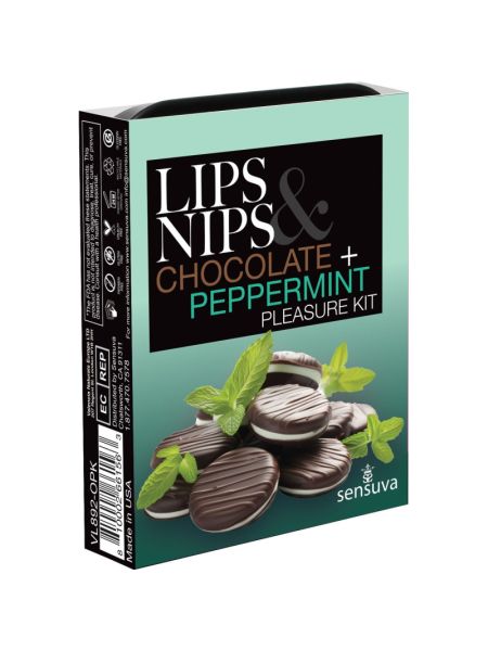 Подарунковий набір Sensuva Lips & Nips Pleasure Kit - Chocolate Peppermint 2 x 4г