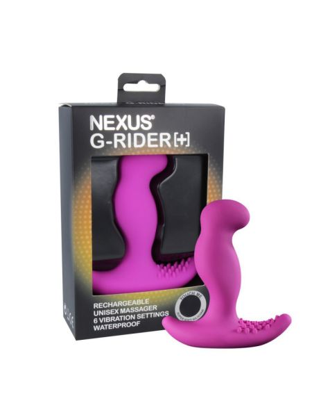 Масажер простати з вібрацією Nexus G-Rider Plus Purple, макс діаметр 3,8 см, перезаряджається