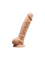Фалоімітатор SilexD Vetus Flesh (MODEL 1 size 8in), двошаровий, силікон + Silexpan, діаметр 4,2см