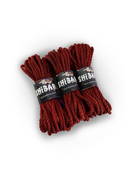 Джутова мотузка для шібарі Feral Feelings Shibari Rope, 8 м червона