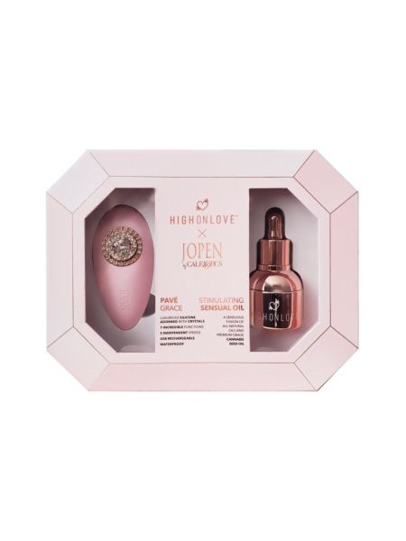 Подарунковий набір HighOnLove & JOPEN: Objects of Desire (краплі для клітора і вібратор з кристалами)