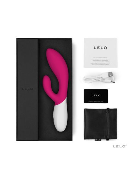 Вібратор-кролик LELO Ina Wave 2 Cerise, манливий рух стовбура + вібрації