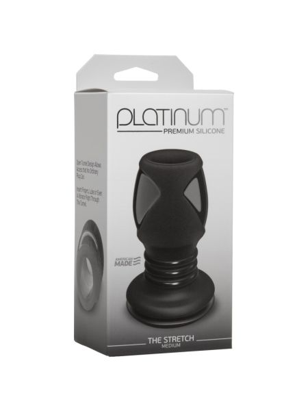 Анальний тунель Doc Johnson Platinum Premium Silicone — The Stretch — Medium — Black