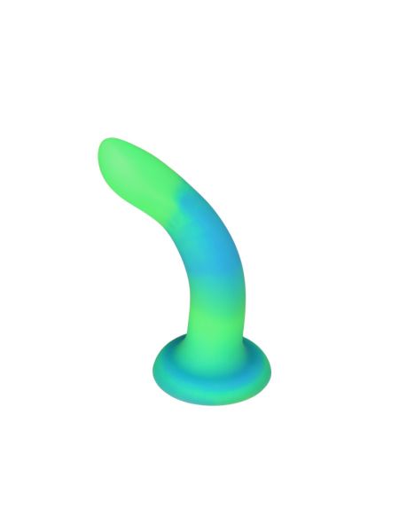 Фалоімітатор, що світиться в темряві, ADDICTION Rave 8″, Glow in the Dark Dildo Blue Green, 20,3 см