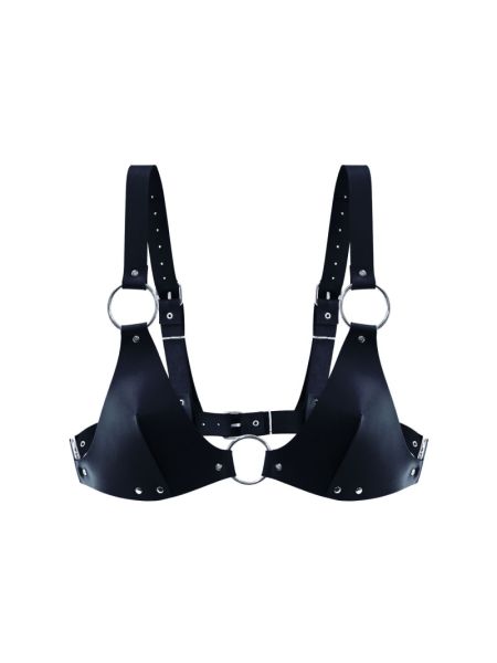 Ліф з натуральної шкіри Feral Feelings - Bikini Top Black