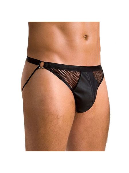 Чоловічі відкриті сліпи Passion 034 OPEN LUKE L/XL Black, екошкіра