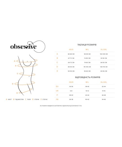 Пояс для панчіх Obsessive Nutris garter belt, XL/2XL, мереживний, з довгими пажами