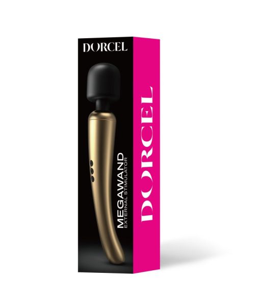 Потужний вібромасажер Dorcel Megawand Gold який перезаряджається, 160 режимів