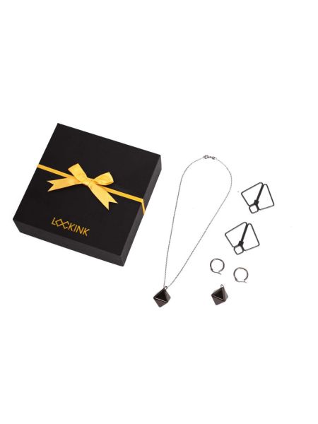 Затискачі для сосків з важкою підвіскою LOCKINK Nipple Clamps with Heavy Pendant, сріблясті