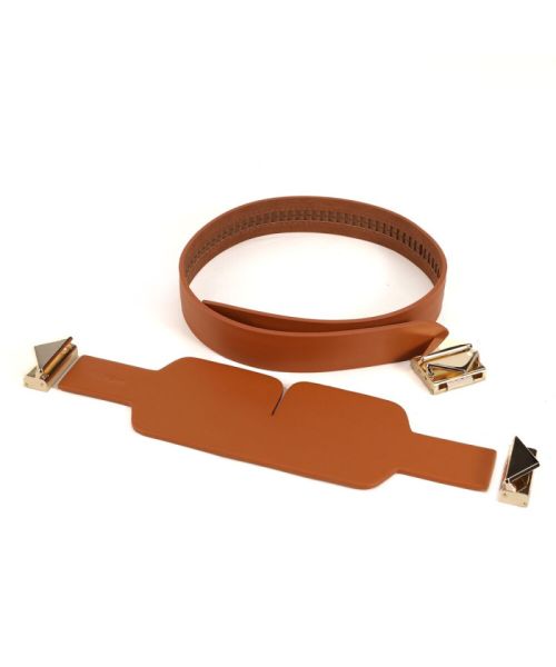 БДСМ-набір LOCKINK Bondage & Restraint Set, коричневий, натуральна шкіра, фіксатори, маска, кляп