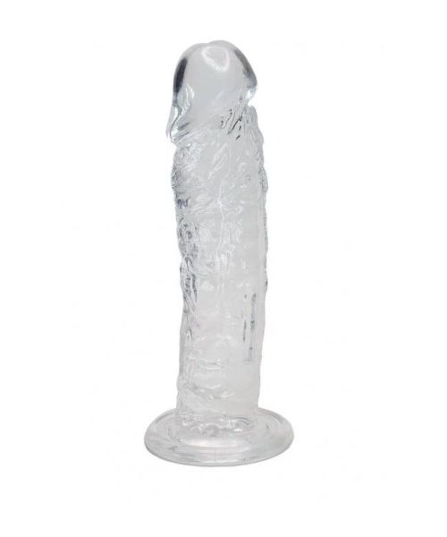 Прозорий фалоімітатор Alive Jelly Dildo Empire, ТПЕ, присоска, діаметр 4,3см, довжина 19,3см