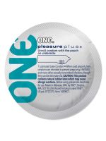 Презерватив ONE Pleasure Plus, 1 шт, з ребристою ділянкою на кінці, зі змазкою