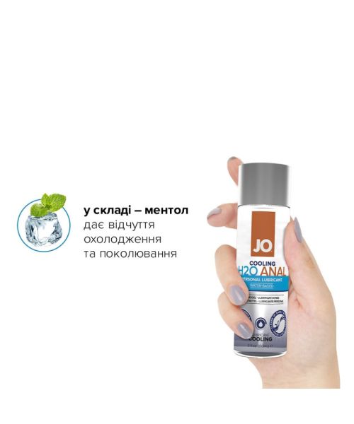Анальна змазка JO ANAL H2O — COOLING (60 мл) охолоджувальна, на водній основі