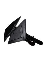 Маска на очі LOCKINK Vixen Blindfold, чорна, натуральна шкіра, регульований обсяг