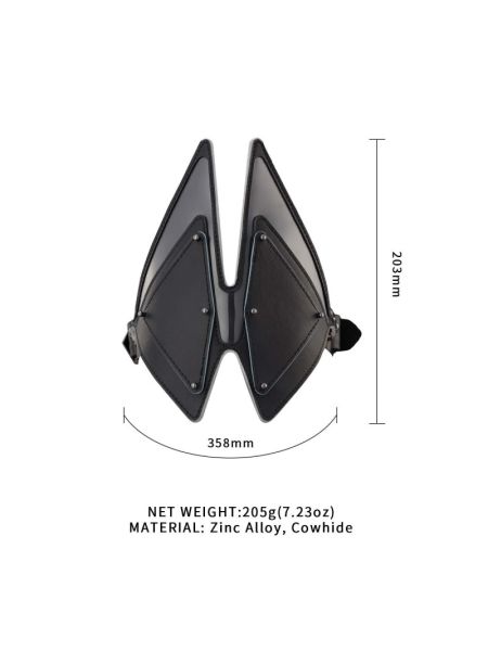 Маска на очі LOCKINK Vixen Blindfold, чорна, натуральна шкіра, регульований обсяг