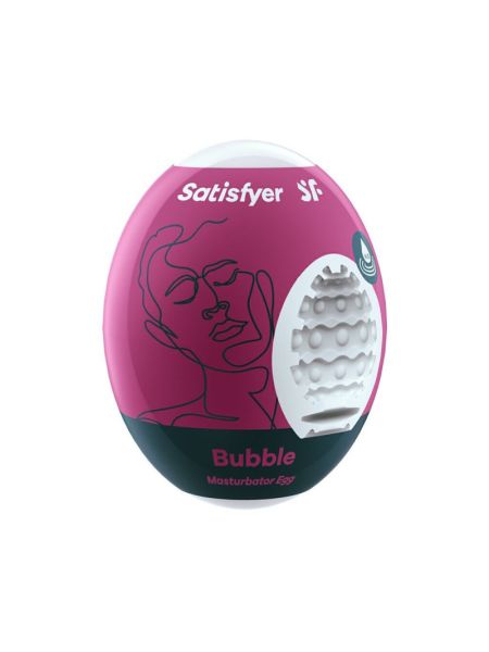 Самозмащувальний мастурбатор-яйце Satisfyer Masturbator Egg Bubble, одноразовий, не потребує змазки